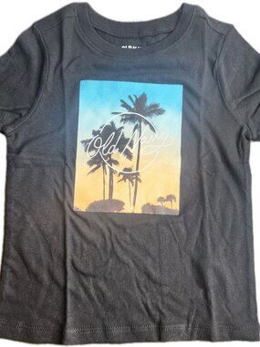 Old Navy Short-Sleeve Logo-Graphic T-Shirt for Toddler Boys Black 3T